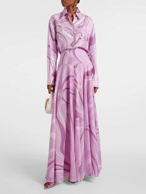 Pucci Marmo-print maxi skirt